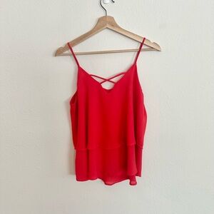 Bright Orange Flowy Top, Women’s Small